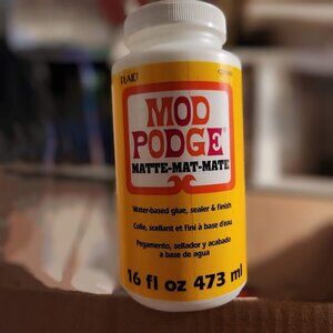 Mod Podge 16 oz Matte Sealer Glue & Finish Craft Supplies for Wood, Paper Fabric